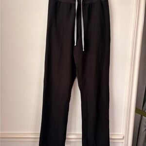 Figs Black Jogger Pants with White Drawstring